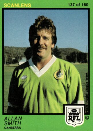 1982 Scanlens Common Card - Base 137 Allan Smith Canberra Raiders