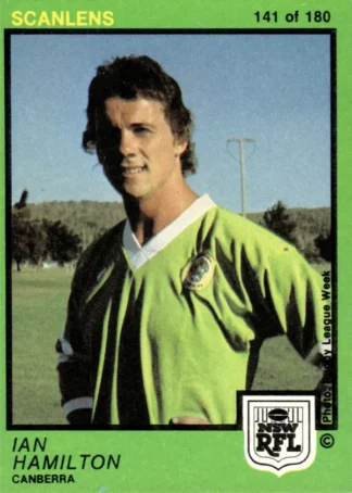 1982 Scanlens Common Card - Base 141 Ian Hamilton Canberra Raiders