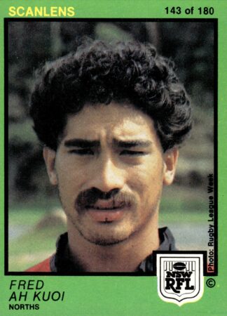1982 Scanlens Common Card - Base 143 Fred Ah Kuoi North Sydney Bears