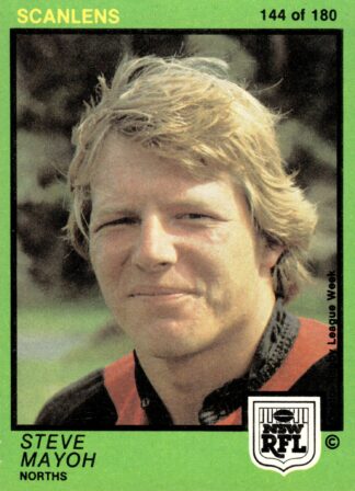 1982 Scanlens Common Card - Base 144 Steve Mayoh North Sydney Bears