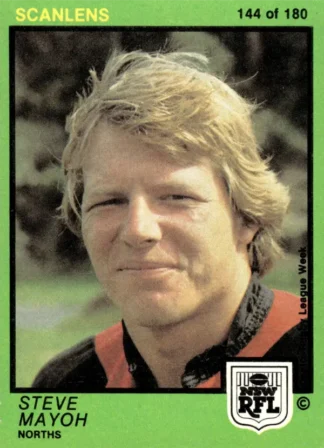 1982 Scanlens Common Card - Base 144 Steve Mayoh North Sydney Bears