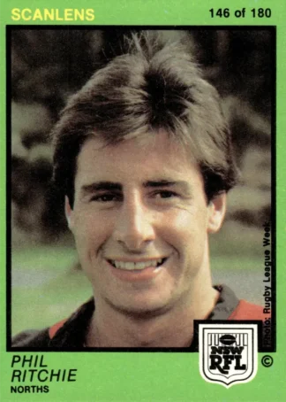 1982 Scanlens Common Card - Base 146 Phil Ritchie North Sydney Bears