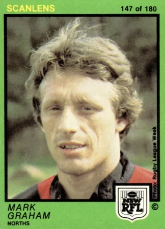 1982 Scanlens Common Card - Base 147 Mark Graham North Sydney Bears