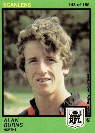 1982 Scanlens Common Card - Base 148 Alan Burns North Sydney Bears