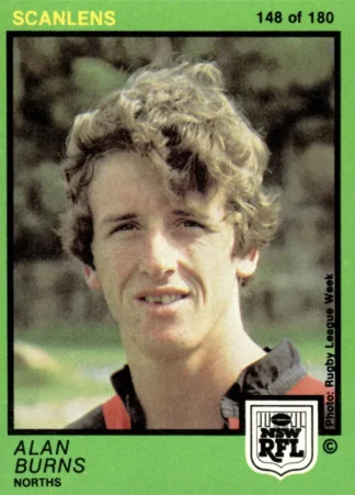 1982 Scanlens Common Card - Base 148 Alan Burns North Sydney Bears