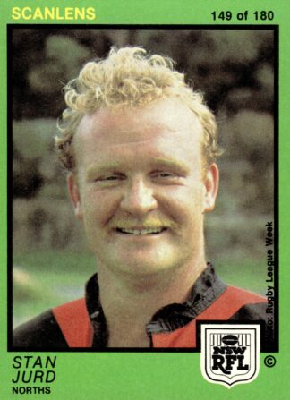 1982 Scanlens Common Card - Base 149 Stan Jurd North Sydney Bears