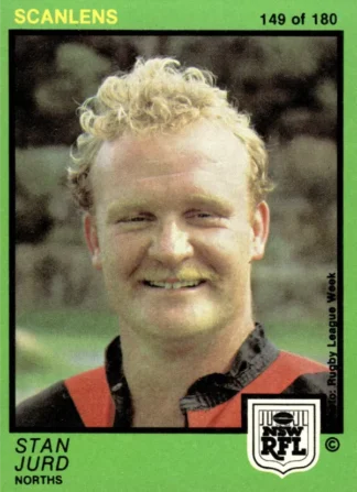 1982 Scanlens Common Card - Base 149 Stan Jurd North Sydney Bears
