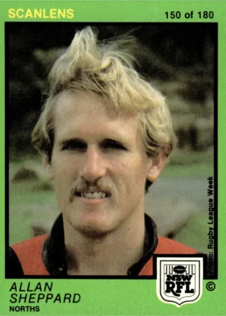 1982 Scanlens Common Card - Base 150 Allan Sheppard North Sydney Bears