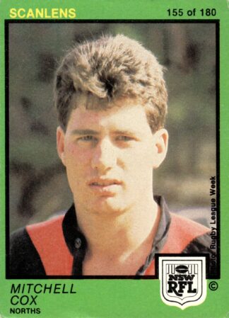 1982 Scanlens Common Card - Base 155 Mitchell Cox North Sydney Bears