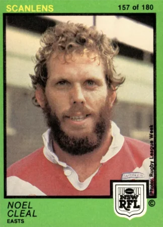 1982 Scanlens Common Card - Base 157 Noel Cleal Eastern Suburbs Roosters
