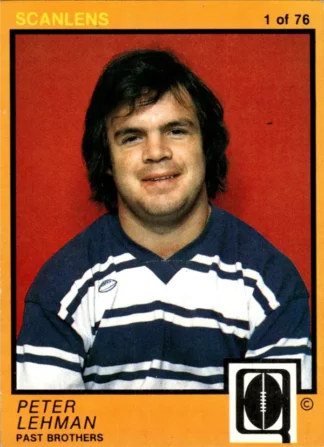 1982 Scanlens QLD Common Card - Base 01 Peter Lehman Past Brothers Leprechauns