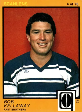 1982 Scanlens QLD Common Card - Base 04 Bob Kellaway Past Brothers Leprechauns