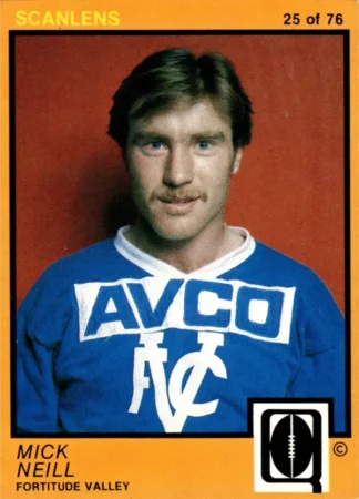 1982 Scanlens QLD Common Card - Base 25 Mick Neill Fortitude Valley Diehards