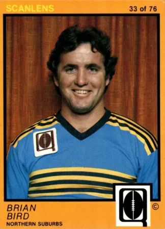 1982 Scanlens QLD Common Card - Base 33 Brian Bird Northern Suburbs Devils