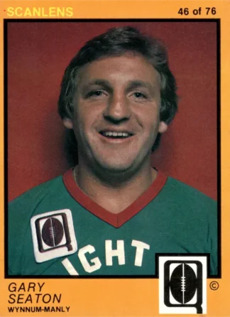 1982 Scanlens QLD Common Card - Base 46 Gary Seaton Wynnum Manly Seagulls