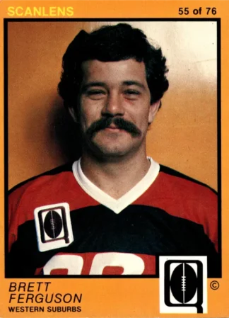 1982 Scanlens QLD Common Card - Base 55 Brett Ferguson Western Suburbs Panthers