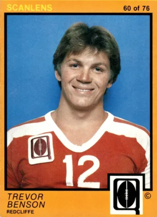 1982 Scanlens QLD Common Card - Base 60 Trevor Bensen Redcliffe Dolphins