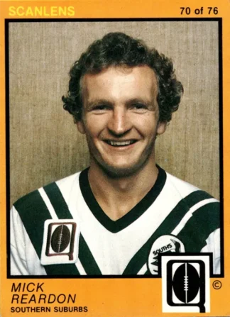 1982 Scanlens QLD Common Card - Base 70 Mick Reardon Southern Suburbs Magpies
