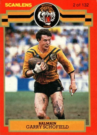 1986 Scanlens Common Card - Base 002 Garry Schofield Balmain Tigers