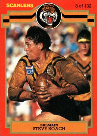 1986 Scanlens Common Card - Base 003 Steve Roach Balmain Tigers