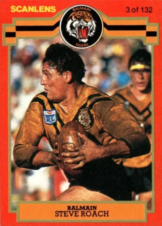 1986 Scanlens Common Card - Base 003 Steve Roach Balmain Tigers