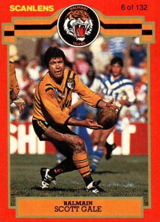 1986 Scanlens Common Card - Base 006 Scott Gale Balmain Tigers