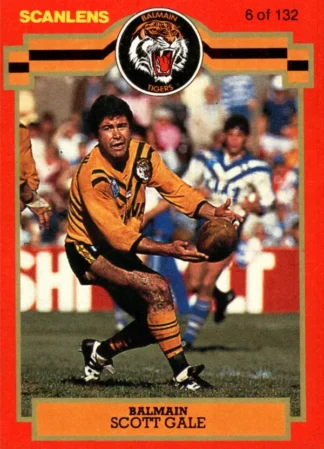 1986 Scanlens Common Card - Base 006 Scott Gale Balmain Tigers