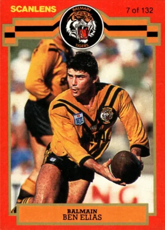 1986 Scanlens Common Card - Base 007 Ben Elias Balmain Tigers