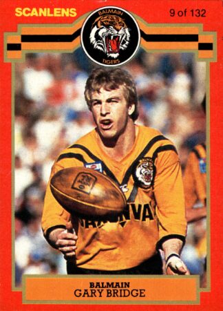 1986 Scanlens Common Card - Base 009 Gary Bridge Balmain Tigers