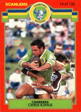 1986 Scanlens Common Card - Base 014 Chris Kinna Canberra Raiders