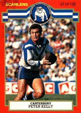 1986 Scanlens Common Card - Base 027 Peter Kelly Canterbury Bulldogs