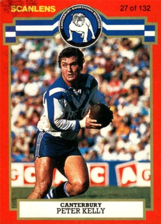 1986 Scanlens Common Card - Base 027 Peter Kelly Canterbury Bulldogs
