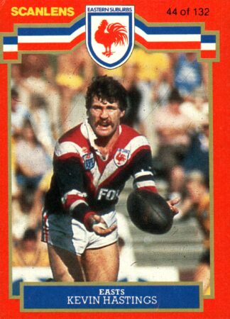 1986 Scanlens Common Card - Base 044 Kevin Hastings Eastern Suburbs Roosters