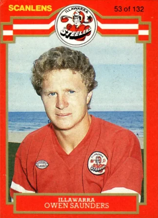 1986 Scanlens Common Card - Base 053 Owen Saunders Illawarra Steelers