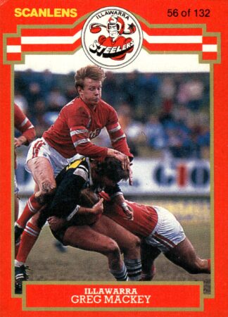 1986 Scanlens Common Card - Base 056 Greg Mackey Illawarra Steelers