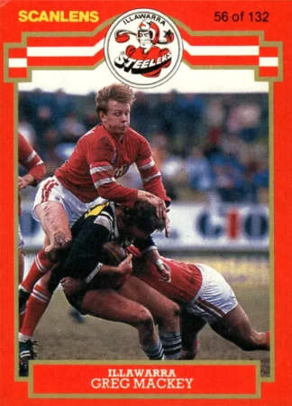 1986 Scanlens Common Card - Base 056 Greg Mackey Illawarra Steelers