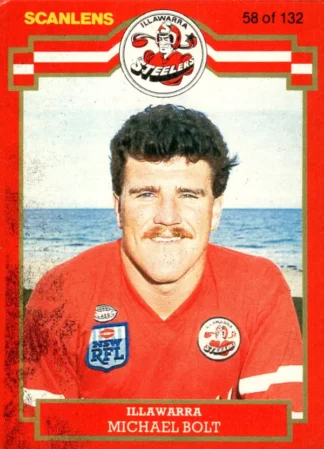 1986 Scanlens Common Card - Base 058 Michael Bolt Illawarra Steelers