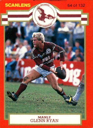 1986 Scanlens Common Card - Base 064 Glenn Ryan Manly Sea Eagles
