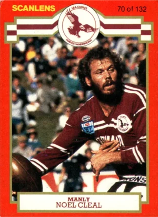 1986 Scanlens Common Card - Base 070 Noel Cleal Manly Sea Eagles