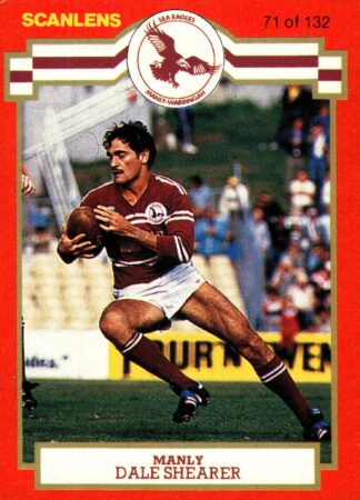 1986 Scanlens Common Card - Base 071 Dale Shearer Manly Sea Eagles
