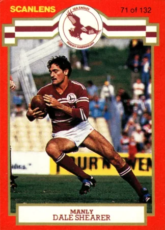 1986 Scanlens Common Card - Base 071 Dale Shearer Manly Sea Eagles