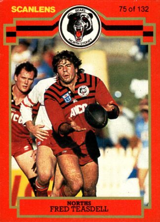 1986 Scanlens Common Card - Base 075 Fred Teasdell North Sydney Bears