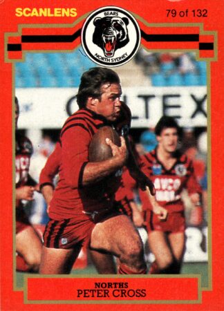 1986 Scanlens Common Card - Base 079 Peter Cross North Sydney Bears