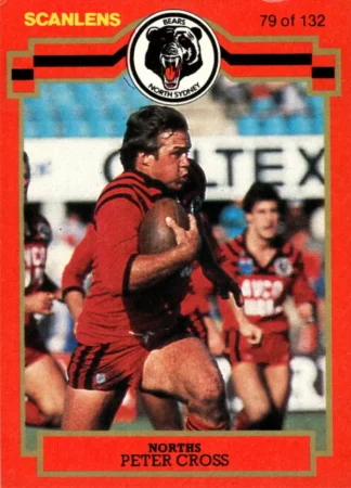 1986 Scanlens Common Card - Base 079 Peter Cross North Sydney Bears