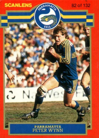 1986 Scanlens Common Card - Base 082 Peter Wynn Parramatta Eels