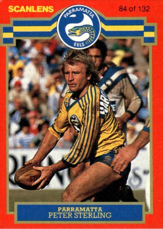 1986 Scanlens Common Card - Base 084 Peter Sterling Parramatta Eels