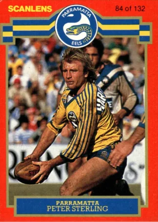 1986 Scanlens Common Card - Base 084 Peter Sterling Parramatta Eels