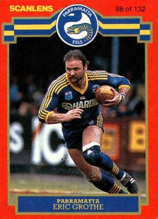 1986 Scanlens Common Card - Base 088 Eric Grothe Parramatta Eels