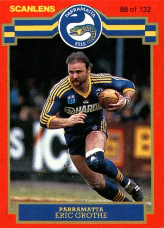 1986 Scanlens Common Card - Base 088 Eric Grothe Parramatta Eels