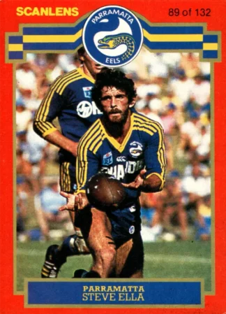 1986 Scanlens Common Card - Base 089 Steve Ella Parramatta Eels